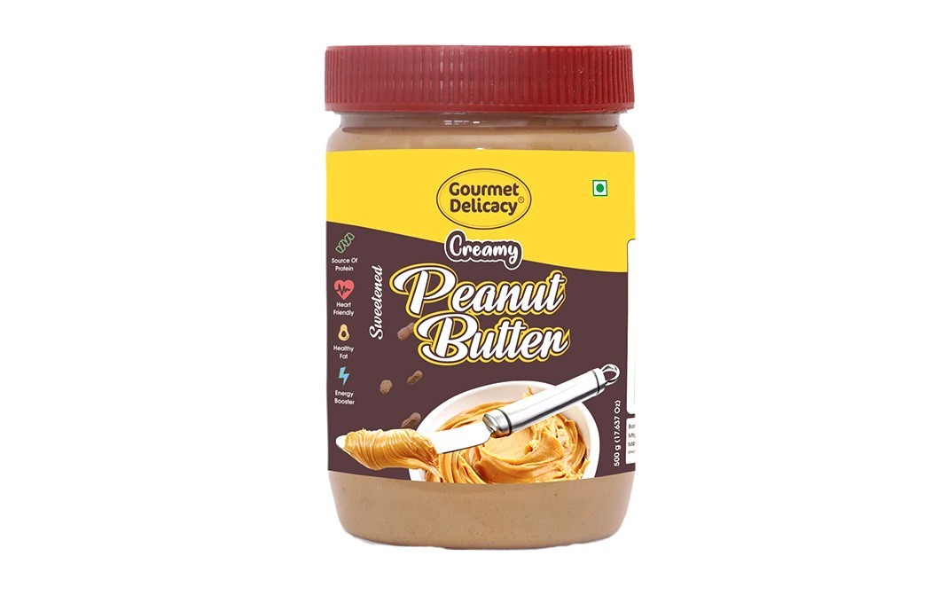 Gourmet Delicacy Creamy Peanut Butter, Sweetened   Plastic Jar  500 grams
